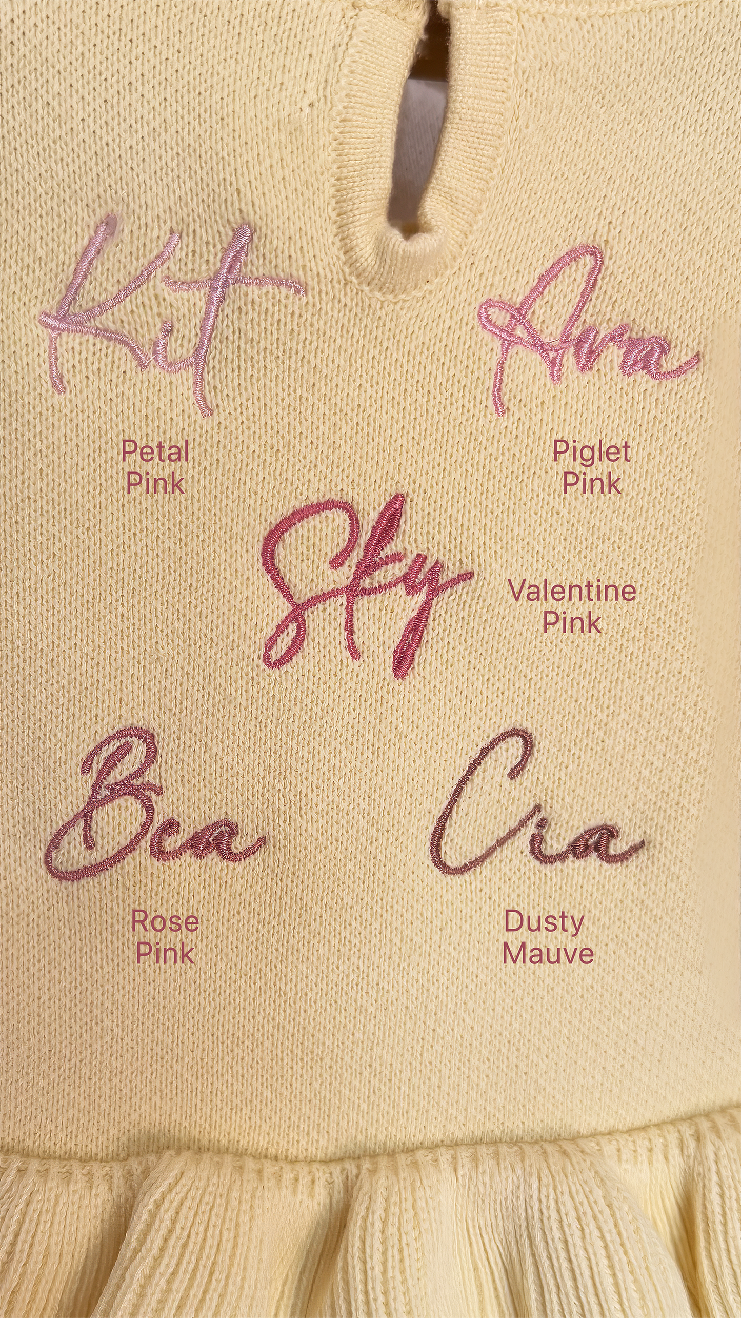 Pink Thread Color Options