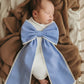 Royally Perfect Bow Sash with Lace Gingham Applique embroidery, pre-made bow detail