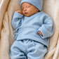 Baby Blue Kimono Pom Pom Pant Set