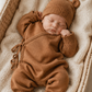 Teddy Brown Kimono Romper Set - Long