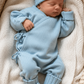 Baby Blue Kimono Romper Set - Long