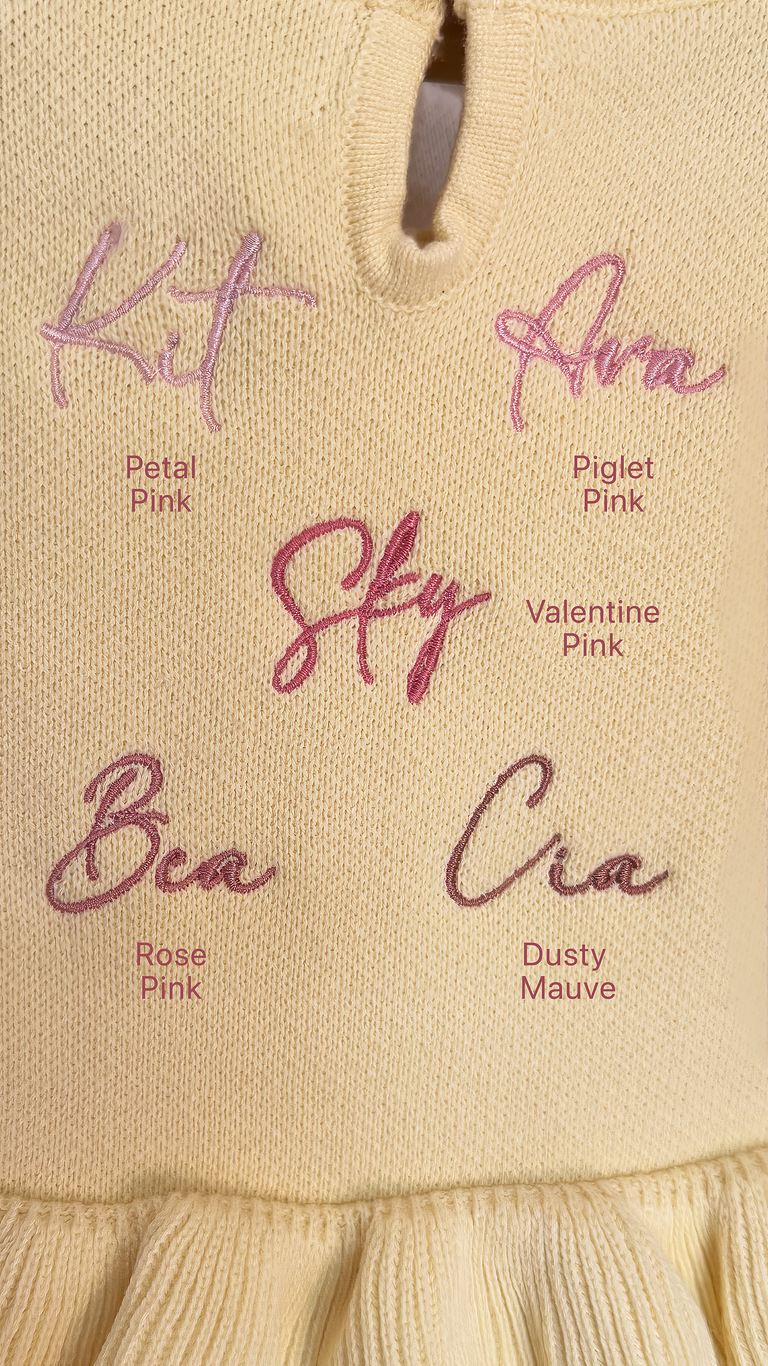 Pink Thread Color Options
