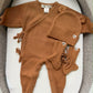 Teddy Brown Kimono Romper Set - Long