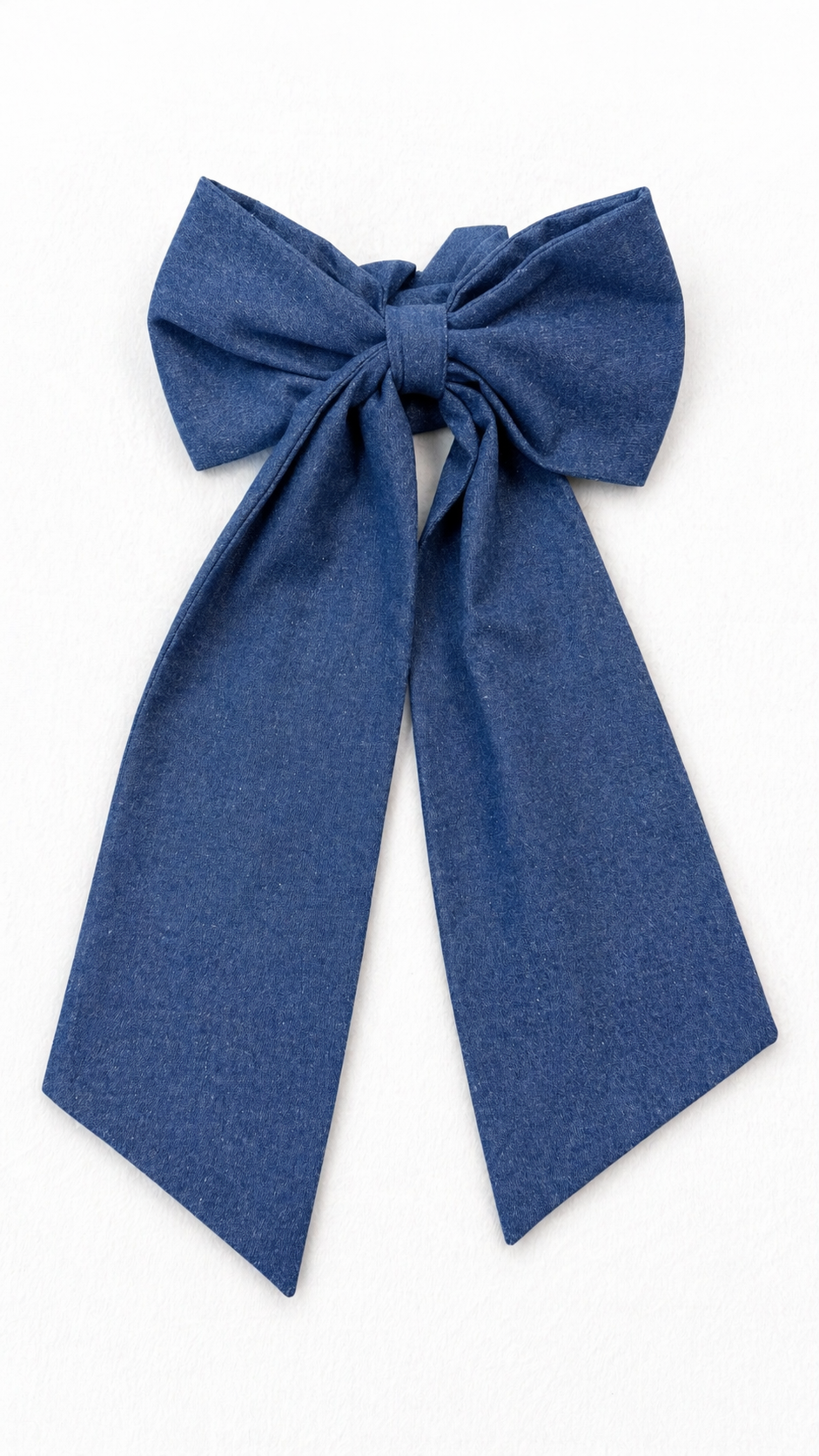 Personalized newborn name sash in blue denim look cotton fabric with oversized bow, baby hospital announcement sash keepsake gift for newborn boy