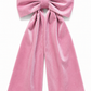 Personalized newborn name sash in pink velvet fabric with oversized bow, luxury baby hospital announcement sash keepsake gift for newborn girl