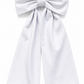 Personalized newborn name sash in soft white cotton fabric with oversized bow, baby hospital announcement sash keepsake gift for newborn boy or girl