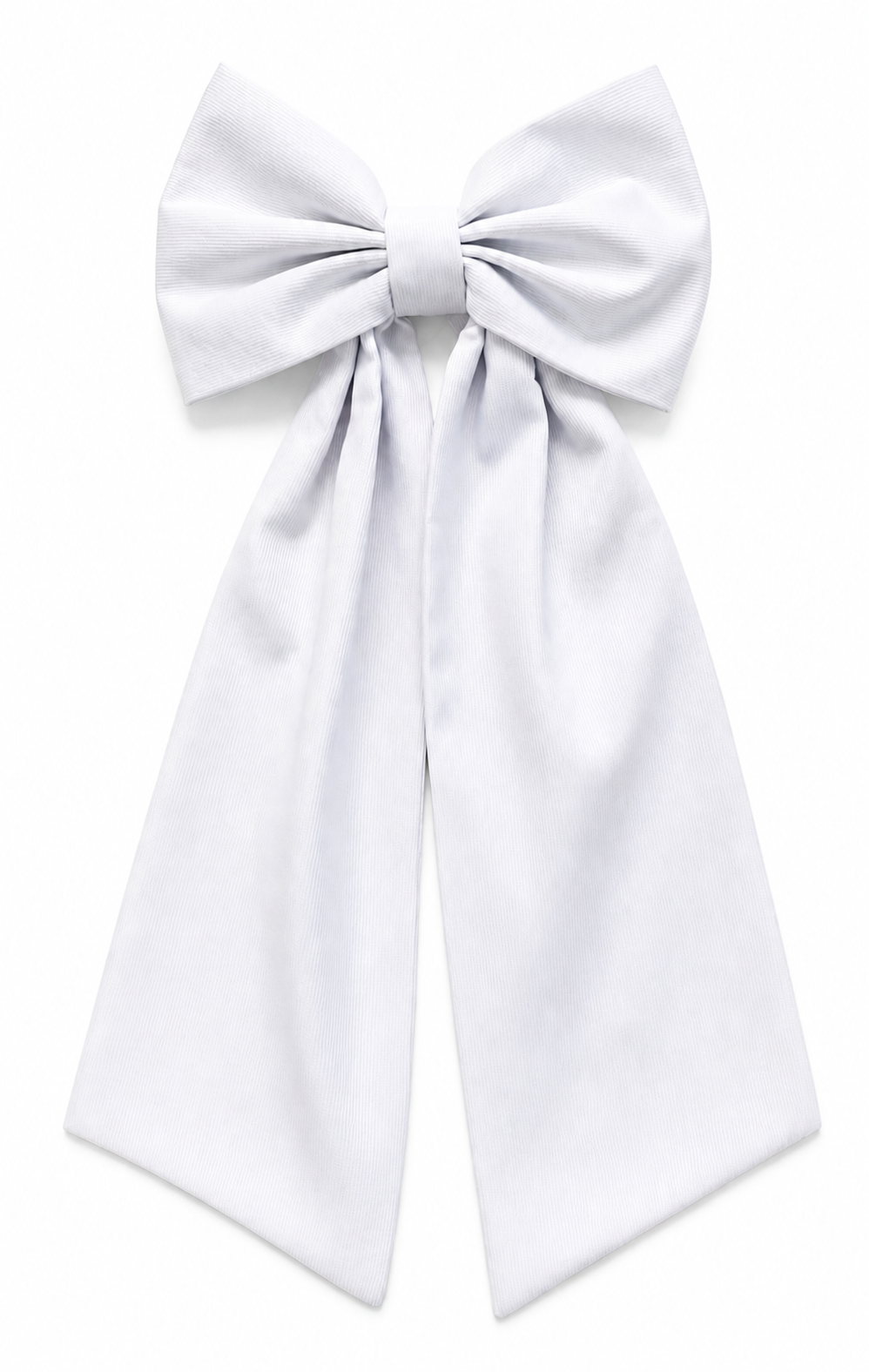 Personalized newborn name sash in soft white cotton fabric with oversized bow, baby hospital announcement sash keepsake gift for newborn boy or girl