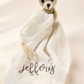 Beau Bear in Choco color with matching muslin pacifier lovey