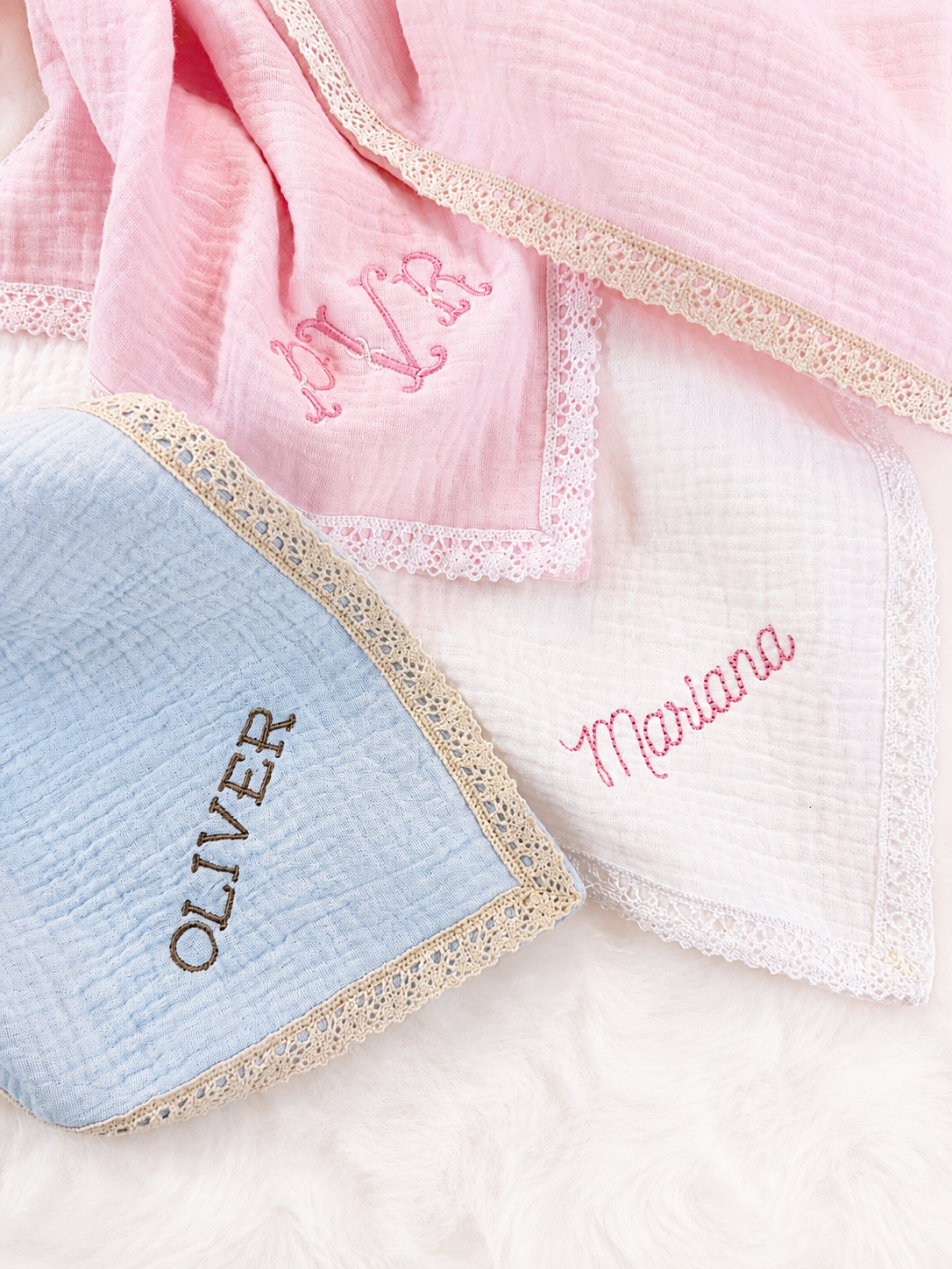 Beau Bear Muslin Pacifier Lovey Set styled lifestyle shot