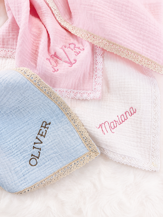 Beau Bear Muslin Pacifier Lovey Set styled lifestyle shot