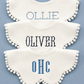 Baby boy bib trio styled flat lay showing all three designs