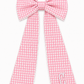 Newborn wearing the Lace Gingham Applique bow sash, styled for hospital coming home photos