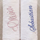 Muslin Gingham Trim Blanket styled for stroller and nursery use