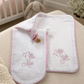 Muslin Pacifier Lovey & Burp Cloth 2-Piece Set in pink gingham trim
