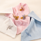 Muslin Pacifier Lovey, embroidered 100% cotton with attached pacifier loop