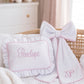 Baby Name Keepsake Pillow with removable insert shown