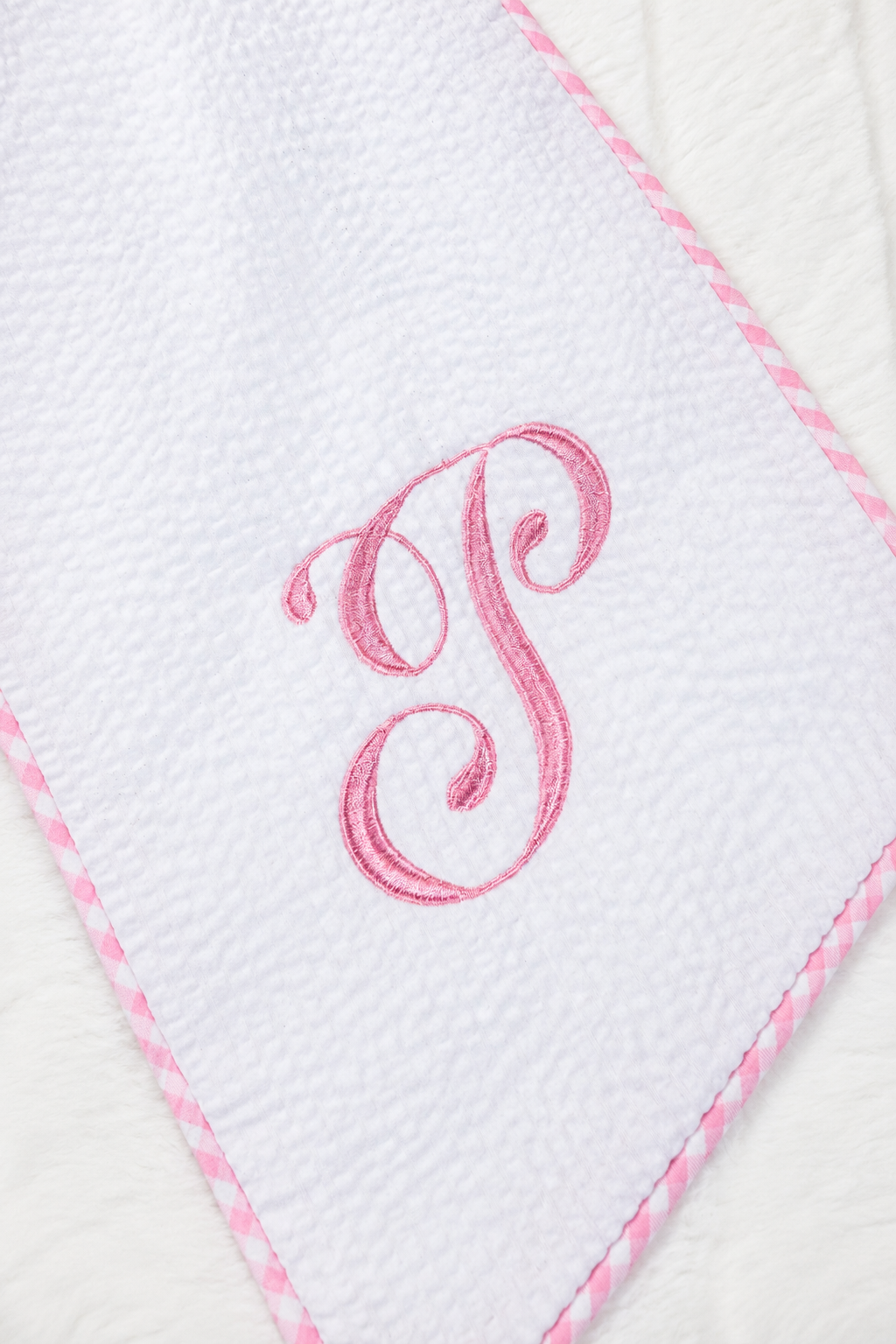 Baby Name Pillow & Bow Sash Set styled flat lay detail